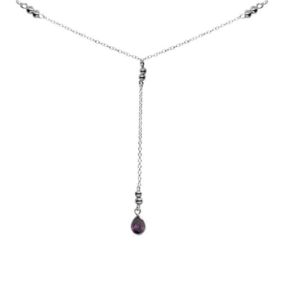 Collar gota amatista