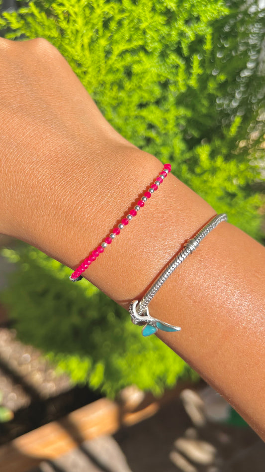 Pulsera ágata rosa