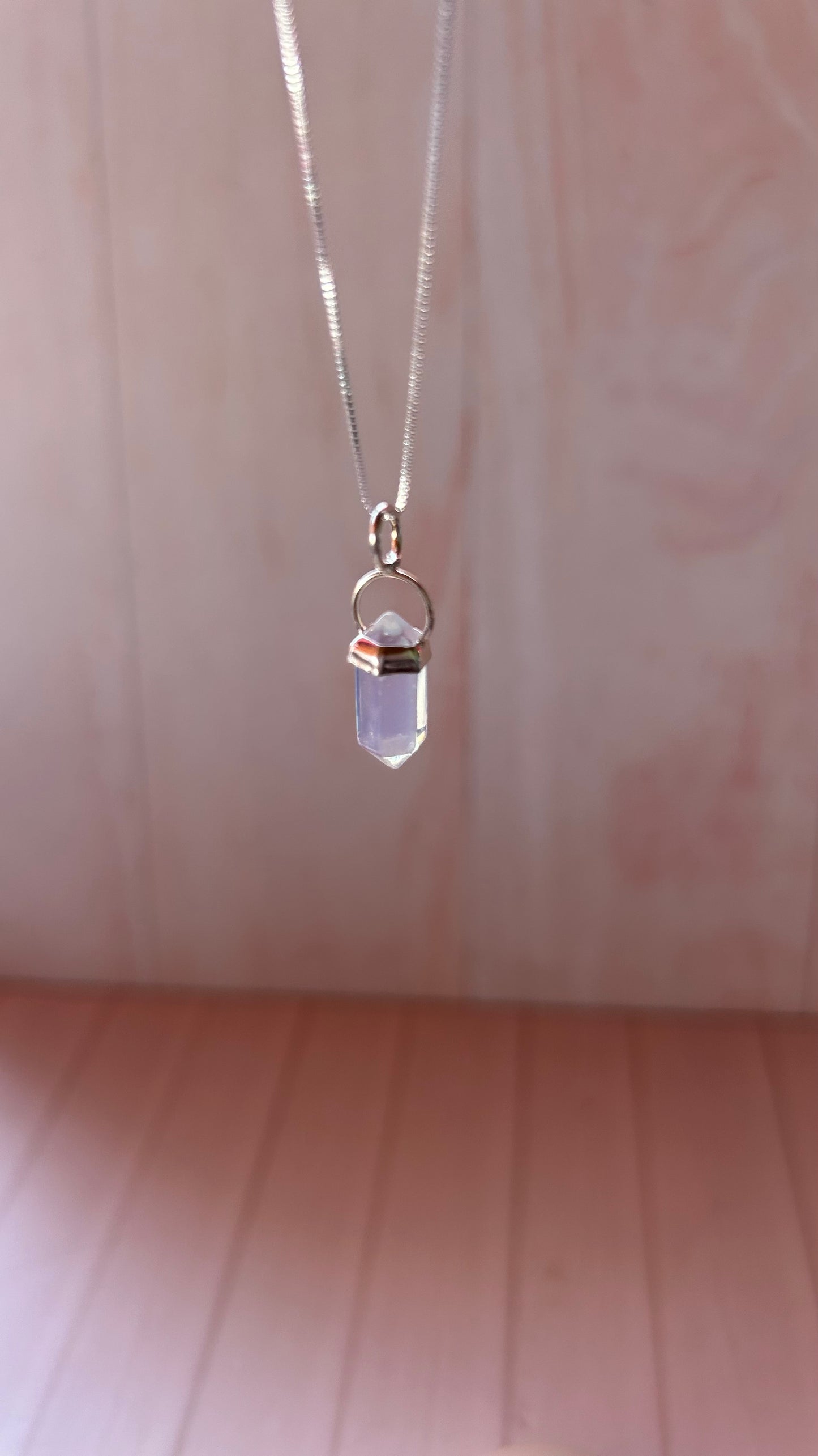 Collar pendulo cuarzo cristal