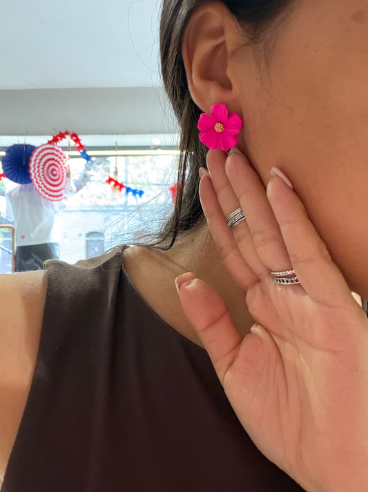 Aros amelie fucsia
