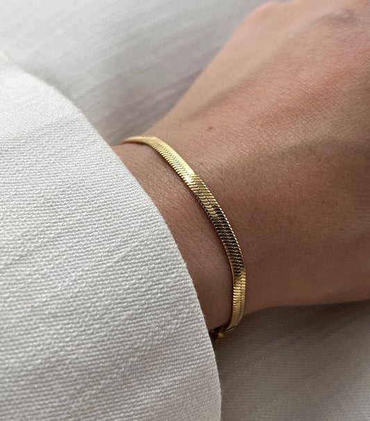 Pulsera cinta dorada