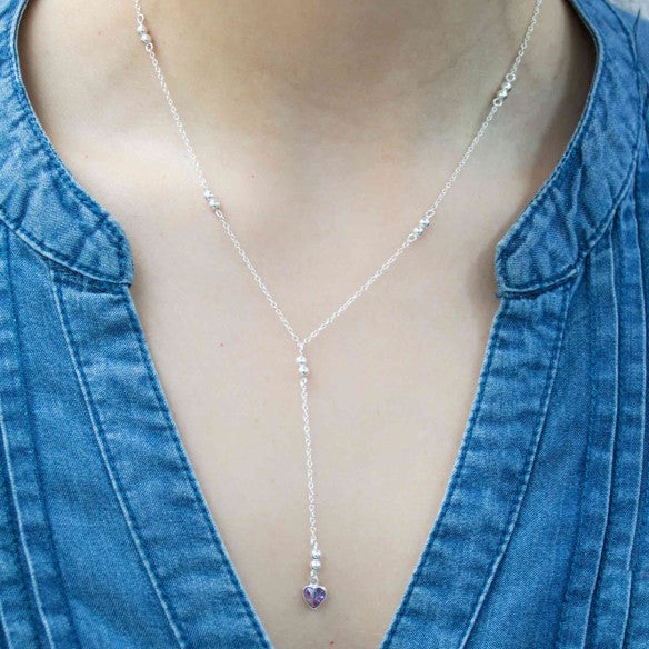 Collar cascada amatista