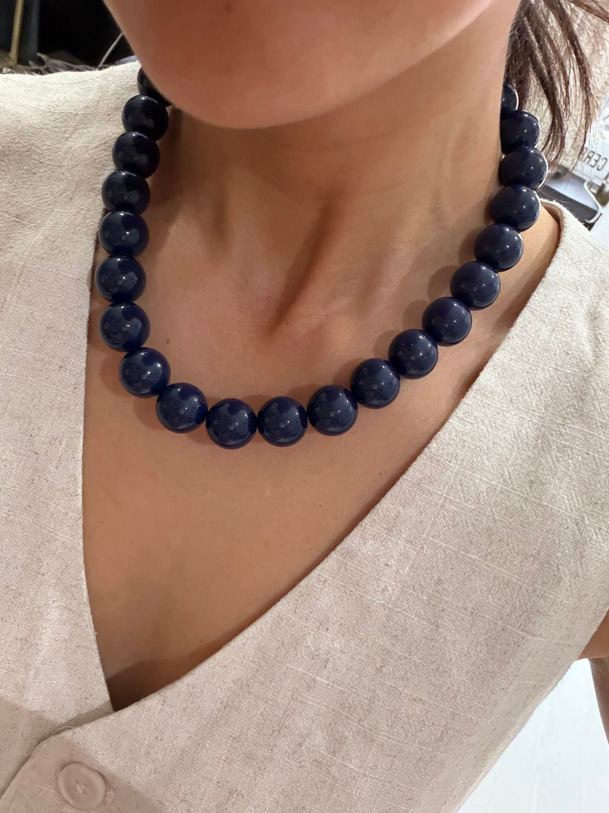 Collar chicle azul