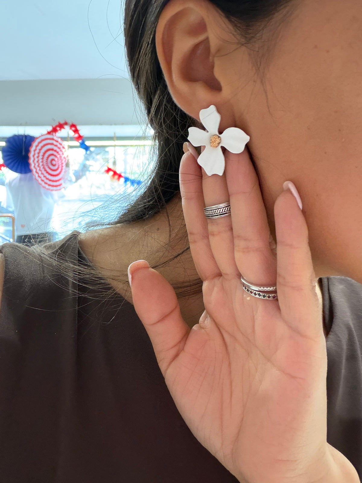 Aros peonia blancos