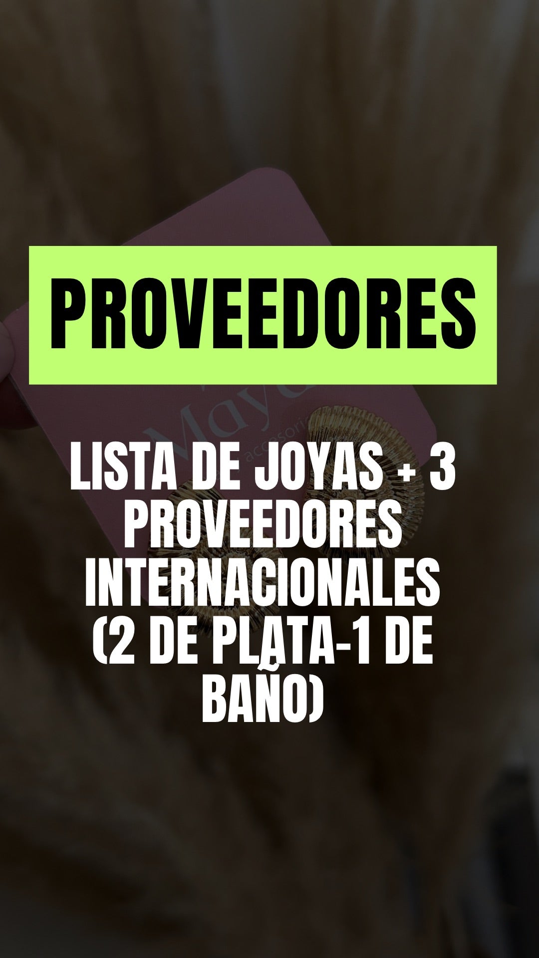 Mismo listado de joyas pero + 3 proveedores de joyas internacionales de plata 925